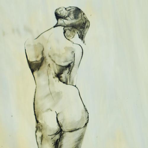 Nude Figure, Mid 20th Century, Stained Glass For Sale - Image 3 of 10
