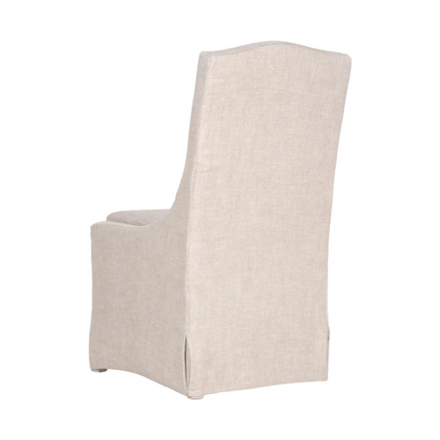 Colette Linen Slipcover Dining Chairs, Set of 2 For Sale - Image 11 of 13