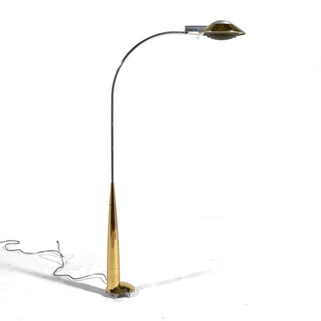 Designed in 1978 by Cedric Hartman (American, Omaha, NE, 1929), this model "91 CO" floor lamp features a mix of brass and...