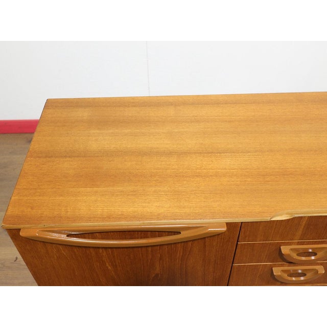Mid Century Modern Vintage British Teak Sideboard Credenza For Sale - Image 4 of 15
