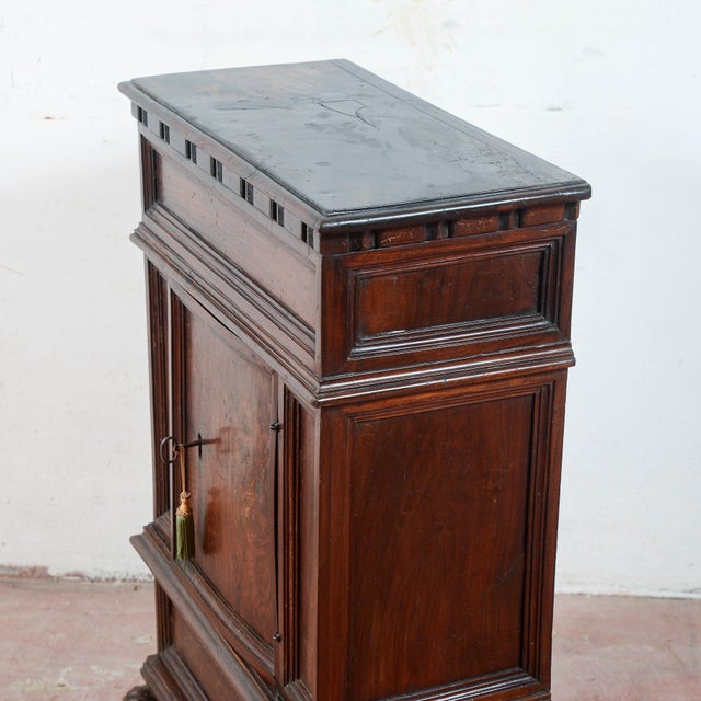 Wood Small Antique Bedside Cabinet For Sale - Image 7 of 18