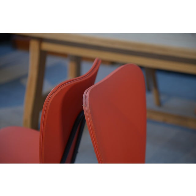 Set of Red Skai Chairs, 1960s For Sale - Image 16 of 18