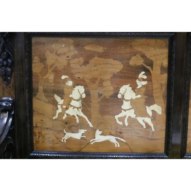 Renaissance Large Antique Italian Renaissance Walnut Hall Seat. For Sale - Image 3 of 9