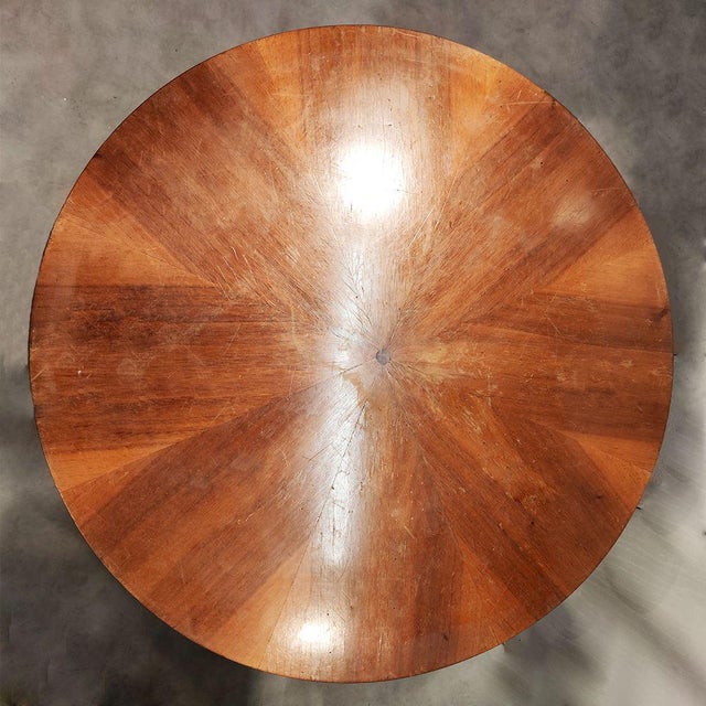 Round Coffee Table by Architetti Artigiani Anonimi, 1930s For Sale - Image 4 of 9