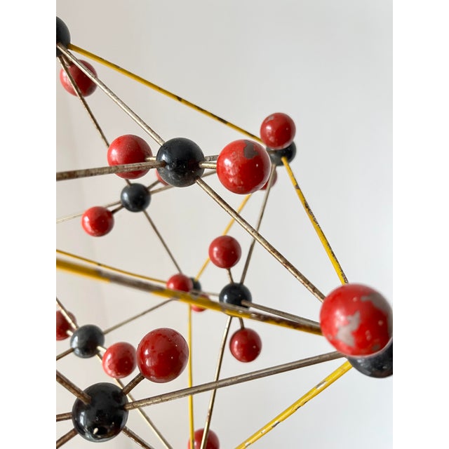Black Vintage Czech Carbon Dioxide Molecular Model in Bakelite and Metal Wire, 1950s For Sale - Image 8 of 10