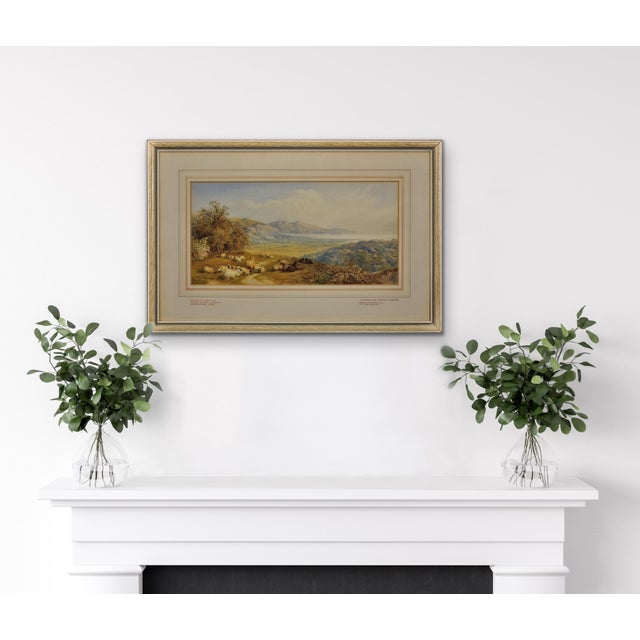 Cornelius Pearson & Thomas Francis Wainewright, Crumlin Bog and Neath River Estuary, Swansea, 1872, Watercolor For Sale - Image 18 of 18