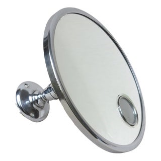 Chrome-Plated Illuminated Wall Mirror from Le Mirophar Brot Déposé, France, 1950s For Sale