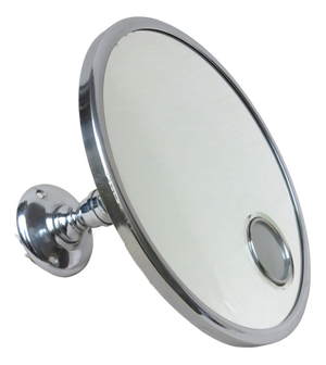 Chrome-Plated Illuminated Wall Mirror from Le Mirophar Brot Déposé, France, 1950s