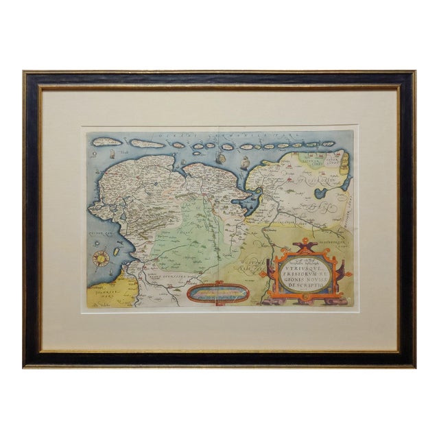 Original Map From 1580s by Ortelius of Parts Baltic, North East of the Netherlands For Sale
