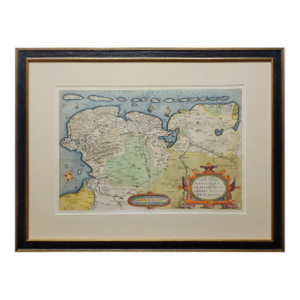 Original Map From 1580s by Ortelius of Parts Baltic, North East of the Netherlands