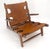 Mid 20th Century Hunting Chair in Teak Thick Leather Upholstery Lounge Chair MINT For Sale - Image 5 of 18