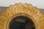 Wood French Midcentury Giltwood Sunburst Mirror with Radiating Rays and Carved Frame For Sale - Image 7 of 11