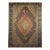 Antique Tabriz Mahi Rug, Hand-Knotted Wool & Silk, Herati Geometric Pattern, Ivory & Blue, 7x10 For Sale