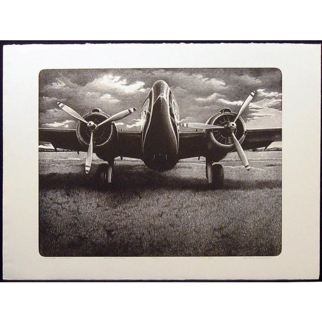 1980s 1980 "Lockheed Loadstar" Airplane Print by Malcolm Childers For Sale - Image 5 of 5