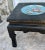 1980s Wood Coffee Table Painted Black Lacquer Chinese Cloisonne Enamel Panels 36" For Sale - Image 5 of 12