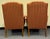 Late 20th Century Striped Upholstered Wingback Chairs- A Pair For Sale In New York - Image 6 of 12