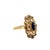 Antique 18k Yellow Gold Blue Enamel and Diamond Ring, Size 5.75 For Sale In New York - Image 6 of 9