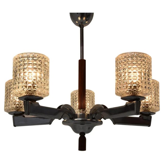 Mid-Century Chrome Chandelier, 1960s For Sale - Image 14 of 14