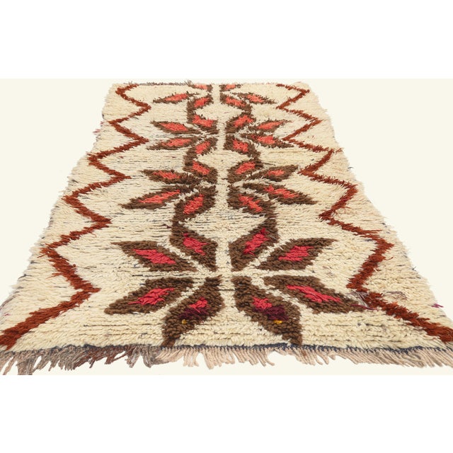 Tribal Vintage Azilal Moroccan Rug, 03'02 X 06'11 For Sale - Image 3 of 10