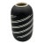 Vintage MCM Wedgwood Black Jasperware White Lines Symmetry 6.25 Inch Vase For Sale