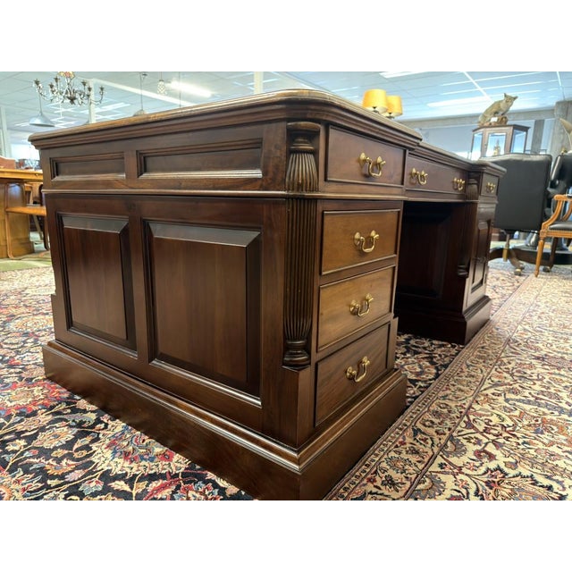 Wood Vintage English Desk in Teak For Sale - Image 7 of 18