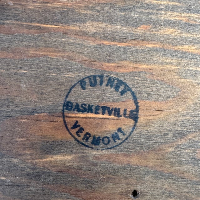 Vintage Basketville Federal Eagle Wood Wastebasket For Sale - Image 10 of 11