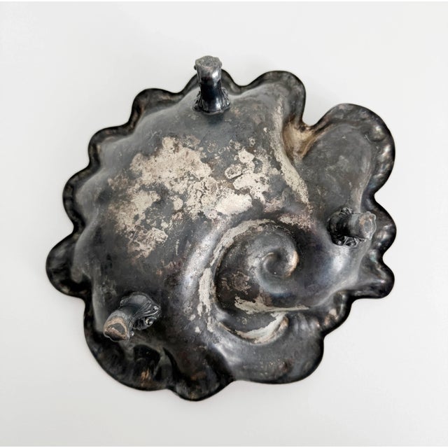 Silver Vintage Silverplate Nautilus Footed Bowl For Sale - Image 8 of 8