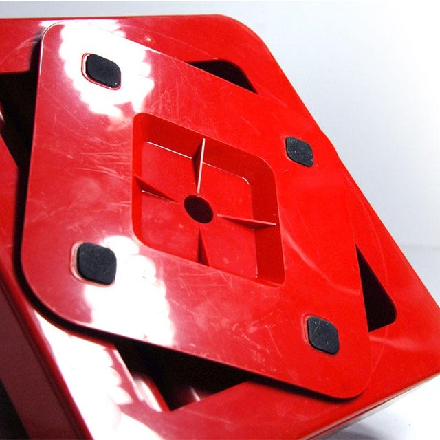 Red Italian Desk Organizer from Neolt, 1970s For Sale - Image 8 of 9