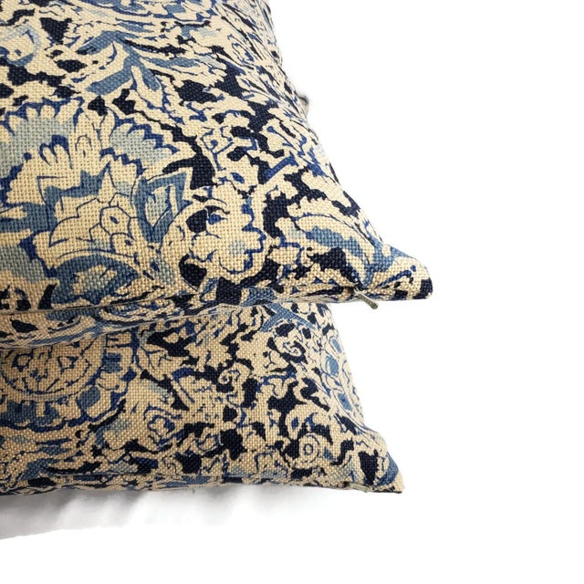 Ralph Lauren Ralph Lauren Arjuna Floral in Indigo Pillow Cover For Sale - Image 4 of 7