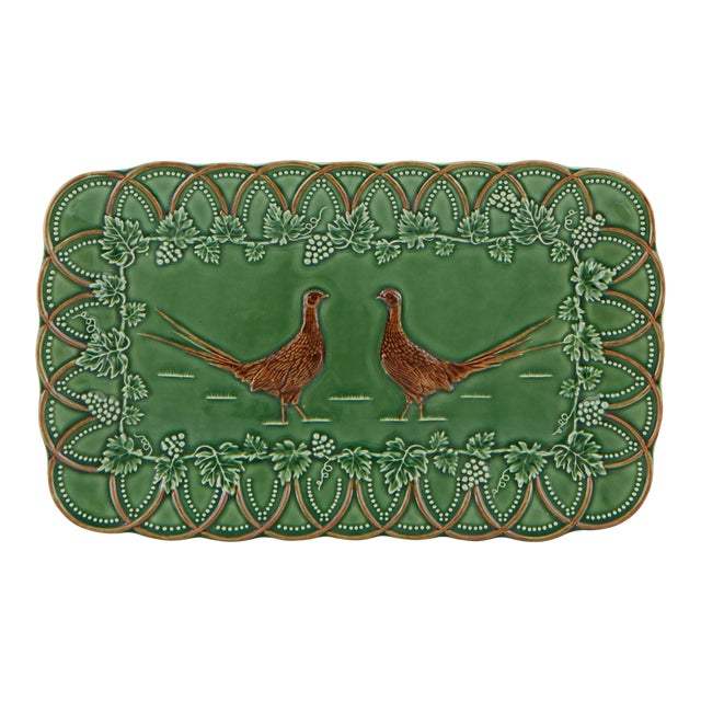 Bordallo Pinheiro Woods Tray Pheasants, 13" x 8" For Sale