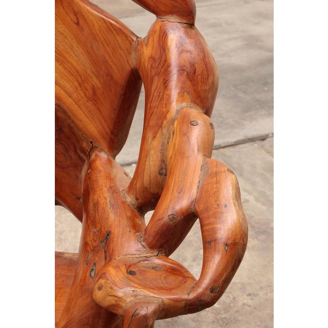 Recycled Wood Armchair in the style of Andrianna Shamaris, 1990s For Sale - Image 15 of 17