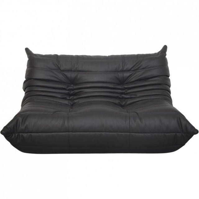 Togo Two-Seater Sofa in Dark Brown Leather by Michel Ducaroy, 1990s For Sale - Image 9 of 9
