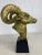 Mid Century Vintage Solid Brass Ramshead Bust For Sale - Image 10 of 11