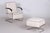 Silver Set of Bauhaus Armchair and Ottoman in Chrome from Mücke-MelderCzech, 1930s For Sale - Image 8 of 14