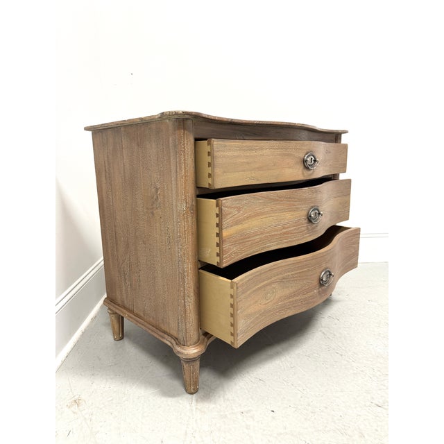 Early 21st Century Restoration Hardware Empire Rosette Serpentine Three-Drawer Nightstand Bedside Chest For Sale - Image 5 of 12