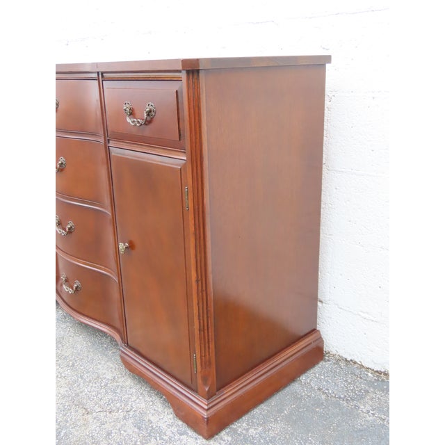1940s Mahogany Long Credenza Sideboard Media Console 6369 For Sale - Image 14 of 15