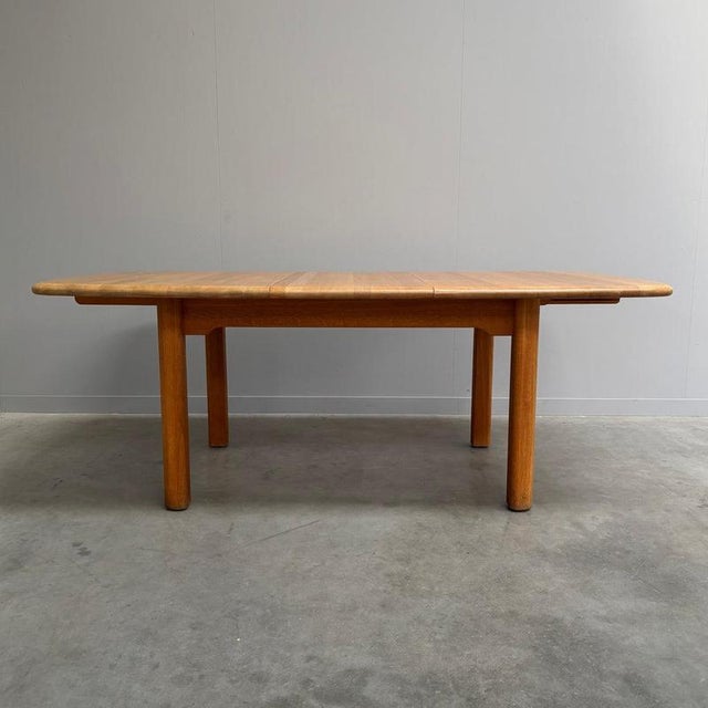 Wood Large Oak Dining Table by Wasa, 1990s For Sale - Image 7 of 15