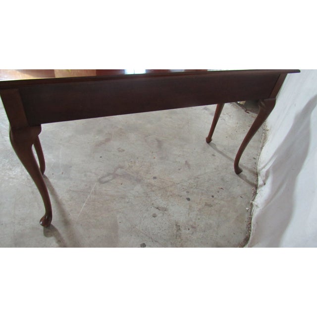Brown 1980s Cherry Thomasville Impressions Console Sofa Table With Drawer For Sale - Image 8 of 8