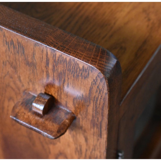 Mission Mission Oak 3 Door Console - Michael's Cherry (Mc1) For Sale - Image 3 of 8