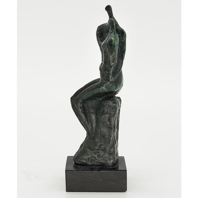 Mid-Century Modern Moshe Sternschuss Abstract Bronze Lovers Sculpture 183/200, Israel For Sale - Image 3 of 9