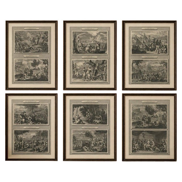 Pieter Mortier, Flood to Babel Scenes, 1700s, Engraving, Set of 6 For Sale - Image 9 of 9