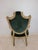 French Mid 20th Century Vintage Green Velvet Chair For Sale - Image 3 of 8