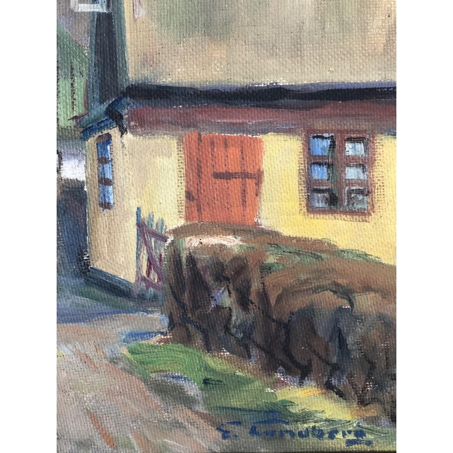 Rustic Landscape Composition, 1950, Oil Painting on Canvas, Framed For Sale - Image 3 of 12