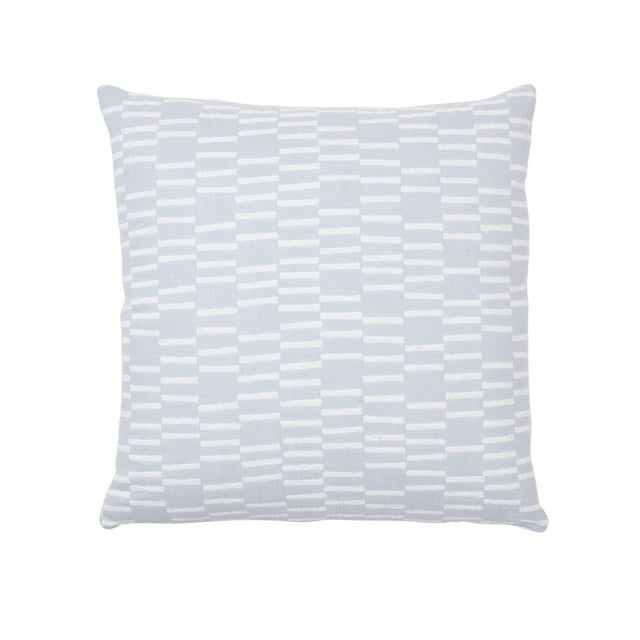 Schumacher X Caroline Z Hurley Cedar Tree Neck 16" Pillow in Sky For Sale In New York - Image 6 of 6