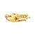 Crafted in 14K yellow gold, the pendant features a sleek design of a resting lazy panther. Adorned with round white...