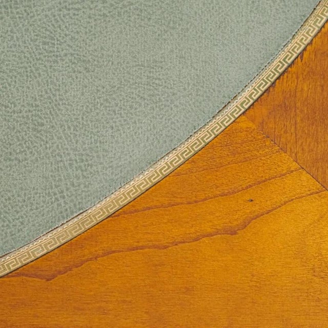 Brown Vintage Game Table with Chessboard and Leather Top For Sale - Image 8 of 17