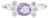 Art Deco 14k White Gold 1.11ct Lavender Sapphire & Diamond Ring Size 8 For Sale