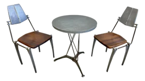 Robert Josten Aluminum Chair and Table - Set of 3