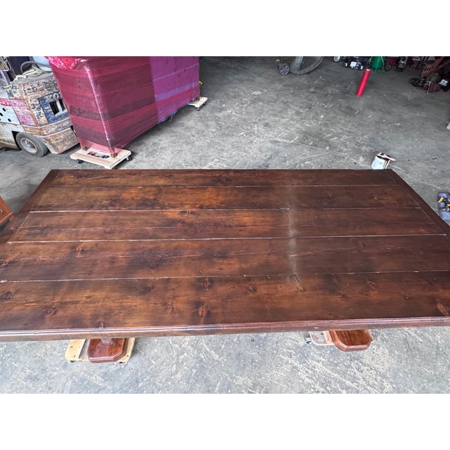 Brown 19th Century French Trestle Table For Sale - Image 8 of 12
