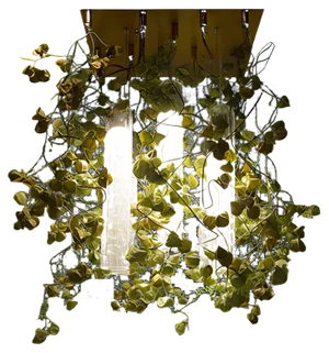 Flower Power Ceiling Lamp with Murano Glass and Physalis Flowers from VGnewtrend